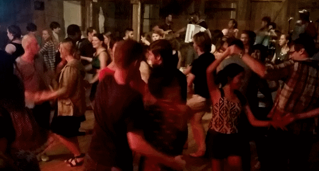 Crowd of Cajun Dancers